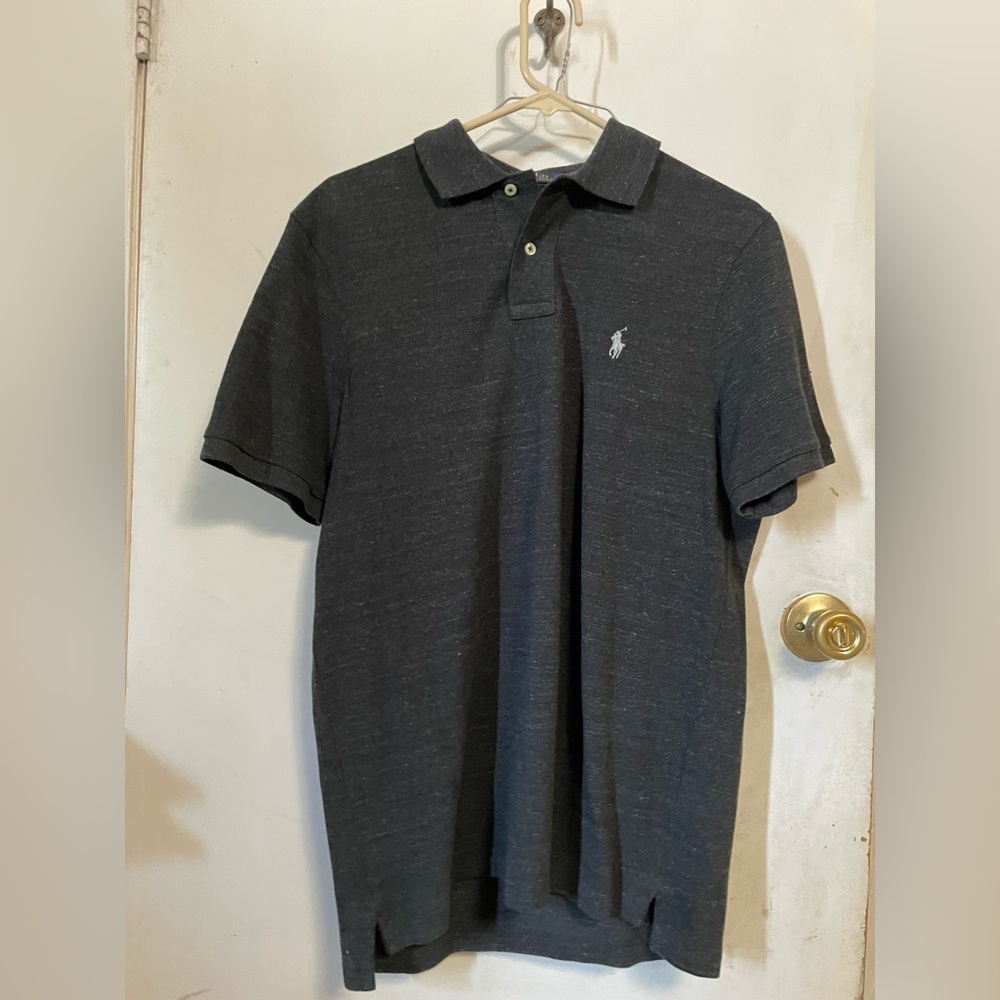 Ralph Lauren Black Polo Shirt Classic Knit Short Sleeve